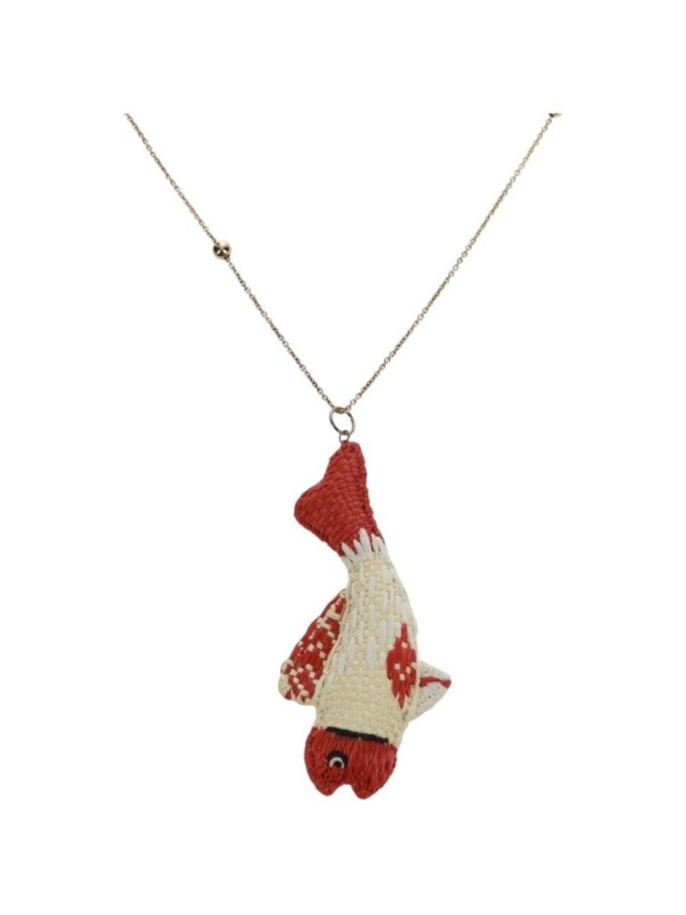 PRADA Clownfish Motif Necklace Ag925 Gold Tone